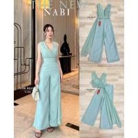 ราคา Nabi ชุดเซทเสื้อแขนกุดชีฟองสีเขียวมิ้น ดีเทลผ้า2ชั้น แต่งผ้าพริ้วยาวด้านข้าง มีฟองน้ำ มาพร้อมกับกางเกงขายาวทรงกระบอกใหญ่ (21791962684)