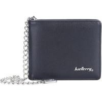 ราคา PINKPIN Mens Wallet with Chain PU Leather Card Wallet Anti Theft Short Wallet Chain for Biker Motorcycle Brown (23973352189)