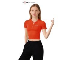 ราคา เสื้อวิ่ง รุ่น Eve แขนสั้นเอวลอย ซิปหน้า เสื้อกีฬาแขนสั้น แห้งไว FIXME (20615542608)