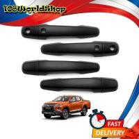 ราคา ครอบมือดึง มือจับประตู 4ประตู รุ่น ท็อป Top สีดำด้าน เว้าเซนเซอร์ Mitsubishi ขนาด 5 5x21x3 จำนวน 9 Pieces L200 Triton Plus 4x2 4x4 ปี2005 2019 (12729192374)