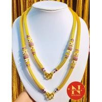 ราคา สร้อยคอ ลายลงยาสุโขทัย น้ำหนัก 5 บาท งานสวยจริง ทองหุ้ม ทองชุบ นพคุณห้างทอง (19482191858)