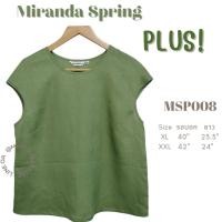 ราคา เสื้อลินินแท้ๆ เสื้อแฟชั่นผญๆ เสื้อแขนล้ำ Miranda Spring PLUS Size 40 42 เสื้อผ้าลินินแท้ เสื้อลินินแขนเลย คอกลม หลังเรียบ (24524909405)