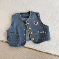 ราคา เสื้อกั๊กยีนส์เด็กชาย เสื้อกั๊กยีนส์เด็ก เสื้อกั๊กยีนส์สำหรับเด็กผู้หญิง เสื้อแจ็คเก็ตแขนกุด (24697283430)