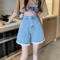 ราคา กางเกงขาสั้นผ้ายีนส์ทรงเอเอวสูง ผ่าหน้า ทรงเข้ารูป ทรงสลิมฟิต ทรงขาบาน กางเกงขาสั้นผู้หญิงฤดูใบไม้ร่วง (21578798286)