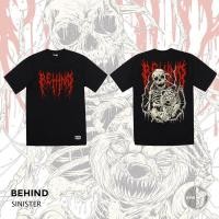ราคา BEHIND เสื้อยืด SINISTER แขนสั้น แนวสตรีท Oversize เสื้อยืดชาย หญิง (20387367267)