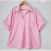 ราคา เสื้อเชิ้ตไซส์ใหญ่ ลายโบว์ อก 60 นิ้ว (24577694417)