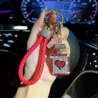 ราคา พวงกุญแจขวดน้ำหอมแฟชั่นฝังเพชรพวงกุญแจรถเชือกถักที่สร้างสรรค์จี้ห้อยกระเป๋าพวงกุญแจประณีตสำหรับผู้หญิง (24408253220)