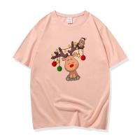 ราคา FASHIONJEANS เสื้อยืดคอกลม แขนสั้น เสื้อยืดลายกลายการ์ตูนกวางเรนเดียร์ เสื้อยืดแฟชั่นสไตล์เกาหลี 9681 (23047455743)