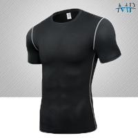 ราคา MP SPORTS เสื้อยืดกีฬา เสื้อยืดอัด ชุดกีฬา เสื้อผ้าแห้งเร็ว แขนสั้น เสื้อยืดเทรนนิ่ง Compression Shirts กทม พร้อมส่ง (8032311384)