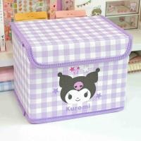 ราคา Sanrio Hello Kitty กล่องเก็บของพับได้ My Melody Kuromi Desktop Organizer กล่องแต่งหน้าสาวของขวัญ (24594580117)