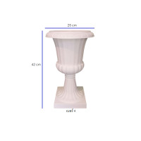 ราคา สินค้ามาใหม่ กระถางพลาสติกสไตล์โรมัน แจกันสไตล์โรมัน ทรงสูง ราคาต่อ 1 ใบ (19979026841)