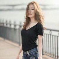 ราคา เสื้อยืดคอวี แขนสั้น สีพื้น งานสไตล์ Topshop (19324638894)