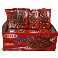 ราคา Apollo checker chocolate wafer bar อร่อย เข้มข้น 1 กล่อง 24 ชิ้น (23193616603)