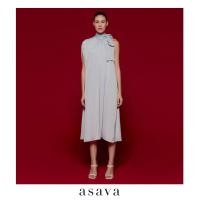 ราคา asava ss24 Alecia One shoulder Bow Dress เดรสผู้หญิง ไหล่เดียว แต่งผูกคอ ซิปข้าง (21693222229)