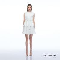 ราคา VICKTEERUT ราคาปกติ 11980 Re Edition Drawstring Waist Sleeveless Mini Dress เดรสสั้น แขนกุด เอวรูด (25285751832)