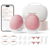 ราคา Momcozy ปั๊มที่ให้นมการไหลของโทรศัพท์มือถือ อัพเกรด M9ไฟฟ้าและการควบคุมแอปโหมดส่วนตัวหลายโหมดและ15ระดับปั๊มนมแม่ที่สวมใส่ได้24มม (25364604951)