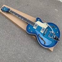 ราคา Gretsch 6120สีแดงบอดี้กึ่งกลวงแจ๊สกีต้าร์ไฟฟ้ากีตาร์มืออาชีพ (24845818919)
