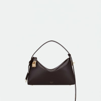 ราคา VERAFIED กระเป๋าสะพายข้างหนังสีดำขนาดใหญ่ (25157510849)