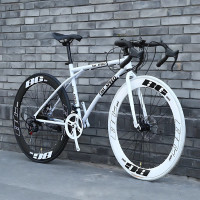 ราคา จักรยานฟิกเกียร์ เสือหมอบ ขนาดเฟรม 49 cm ล้อ 26 นิ้ว ขอบ 60 มิล เฟรมเหล็ก ขนาดยาง 700x23c ประกอบฟรี จักรยานเสือภูเขา มีเกียร์ 24 Speed (23410281561)