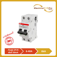 ราคา ABB อุปกรณ์ป้องกันไฟฟ้ารั่ว กันดูด ชนิด RCBO Type AC 2 Pole พิกัด 6kA (18588536585)