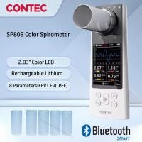 ราคา FVC FEV PEF Bluetooth PC software digital LCD lung fat spirometer sp80b Lung Volume Device Free Mouthpiece (19429283650)