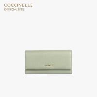 ราคา COCCINELLE กระเป๋าสตางค์ผู้หญิง รุ่น METALLIC WALLET 110301 สี GREENERY (24761608652)