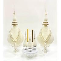 ราคา ฟรีค่าจัดส่ง l ราคาสินค้าเป็นคู่ พานพุ่ม พานพุ่มสีขาว พานพุ่มเงินทอง พานพุ่มสักการะ พานพุ่มดอกรัก พานพุ่มสีขาว (25427665963)