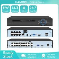 ราคา Hamrol 16CH 8CH 4K 8MP H 265 PoE NVR Recorder Face Detection For HD 4K 5MP 4MP 3MP PoE 48V IP Camera Video Surveillance Xmeye P2P (14138017354)