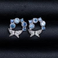 ราคา ต่างหูพลอยไพลินบางกะจะ BLUE SAPPHIRE ตัวเรือนเงินแท้ 92 5 ชุบทองคำขาว หนัก 1 87 กะรัต พลอยแท้ จากจันทบุรี (16525408546)