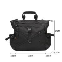 ราคา กระเป๋าสะพายไหล่ผ้าไนลอน Cordura ขนาดใหญ่สำหรับผู้ชาย กระเป๋าใส่โน้ตบุ๊กแบบสะพายข้างสำหรับเดินทางแบบลำลอง กระเป๋าสะพายข้างแบบสะพายข้างแบบลำลอง (12302645741)