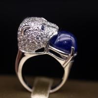 ราคา แหวนเสือประดับพลอยไพลิน จากมาดากัสการ์ BLUE SAPPHIRE ตัวเรือนเงินแท้92 5 ชุบทองคำขาว ไซส์นิ้ว 52 หรือ เบอร์ 6 US มีใบรับประกันสินค้าจากทางร้าน (21804748513)