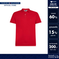 ราคา Tommy Hilfiger เสื้อโปโล ผู้ชาย รุ่น MW0MW17771 XLD สีแดง ทรง Slim Fit (23604169022)