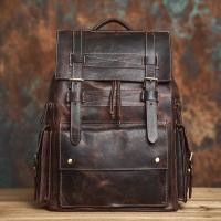 ราคา กระเป๋าเป้สะพายหลังของผู้ชายหนังวินเทจกระเป๋ากลางแจ้ง15 6 แล็ปท็อปกระเป๋าหนังสือนาซา (19532741037)