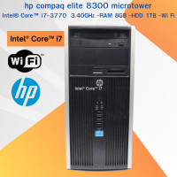 ราคา คอมพิวเตอร์ hp compaq elite 8300 microtower Intel Core i7 3770 3 4GHz RAM 8GB HDD 1TB Wi Fi (21909893548)