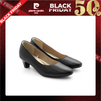 ราคา Pierre Cardin รองเท้าผู้หญิง รองเท้าส้นสูง นุ่มสบาย ผลิตจากหนังแท้ สีดำ รุ่น 26WD422 (22087986575)
