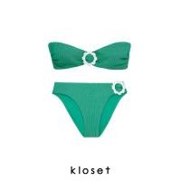 ราคา KLOSET Acrylic Ring Bikini Set KK22 SW005 ชุดว่ายน้ำบิกินี่เกาะอก (17396175804)