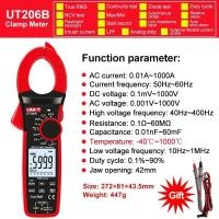 ราคา UNI T True RMS Digital clamp Meter UT207B UT208B AC DC Current 1000A 1000V คีมแอมป์มิเตอร์ LPF 6000 (24712776585)