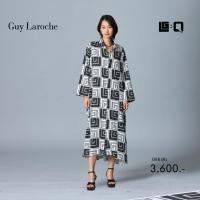 ราคา Guy Laroche Maxi Dress Guy Laroche Black Logo เดรส แขนยาว สีดำขาว GBB4BL (23092843472)