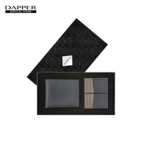 ราคา DAPPER DAPPER กิ๊ฟเซ็ท กระเป๋าสตางค์ การ์ดใส่บัตร Two Tone สีดำ เทา (24988053047)