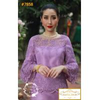 ราคา เสื้อลูกไม้ใส่ออกงานเกรดพรีเมี่ยม 7858 Size 36 50 (23798025170)