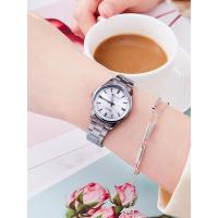 ราคา Casio นาฬิกาควอทซ์กันน้ำ สายสแตนเลส สไตล์เรโทร สีชมพู LTP 1241D 4A3 (25364865451)