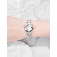 ราคา Casio นาฬิกาควอทซ์กันน้ำ สายสแตนเลส สไตล์เรโทร สีชมพู LTP 1241D 4A3 (25364865449)