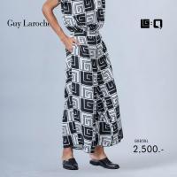 ราคา Guy Laroche Pants Guy Laroche Black Logo กางเกง ขากว้าง สีดำขาว GBB5BL (22932955320)
