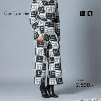 ราคา Guy Laroche Pants Guy Laroche Black Logo กางเกง ขากว้าง สีดำขาว GBB5BL (22932904417)