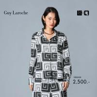 ราคา Guy Laroche Shirt Guy Laroche Black Logo เสื้อเชิ๊ต แขนยาว สีดำขาว GBBABL (22932468943)