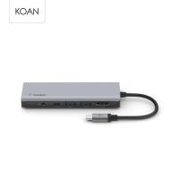 ราคา ฮับมัลติมีเดีย Belkin USB C Multimedia Hub 7 in 1 Pass 100W Gray (24263321704)