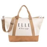 ราคา ELLE HOMME BAG กระเป๋าผ้า CANVAS กระเป๋าสะพายใบใหญ่ มีซิป H8H008 (22475637901)