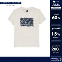 ราคา Tommy Hilfiger เสื้อยืด ผู้หญิง รุ่น DW0DW20897 YBH สีขาว ทรง Regular (24583599114)