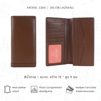 ราคา JACOB กระเป๋าสตางค์ชายหนังนิ่ม ทรงยาว พร้อมช่องใส่รูปภาพ รุ่น 22611 (24789222373)