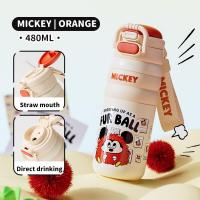 ราคา ถ้วยกระติกน้ำเก็บความเย็นสำหรับเด็ก Disney เด็กหญิงเด็กชายโรงเรียนกระบอกน้ำหลอดดูดปากสำหรับใส่อาหารสตรอเบอร์รี่หมี316 (25270583844)